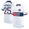 Officiële Voetbalshirt Paris Saint-Germain N.Mendes 25 Uit 2023-24 - Heren